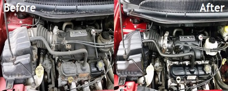 Before and After_Engine Steam Cleaning