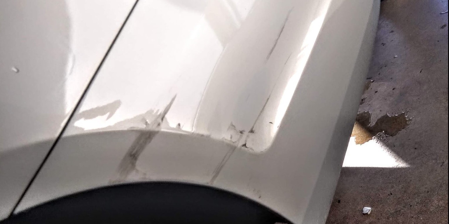 Car Paint Transfer Repair - Before Steam