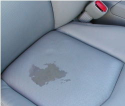 how to clean blood out of car seat?