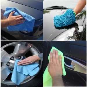 Microfiber cloths for washing cars