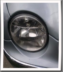Before After How to restore headlights with Rain X 