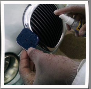 Step 4 How to restore headlights with Rain X