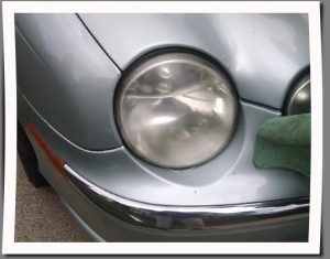 Step 5 How to restore headlights with Rain X