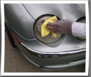 Step 7 How to restore headlights with Rain X
