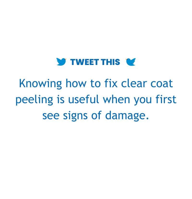 tweet clear coat peeling